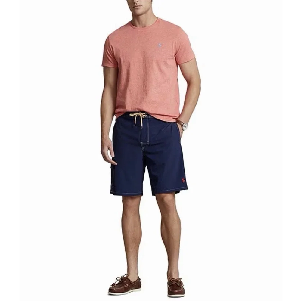 Polo Ralph Lauren Mens Navy Blue Cargo Swim‎ Trunks Board Shorts Pony Logo XL